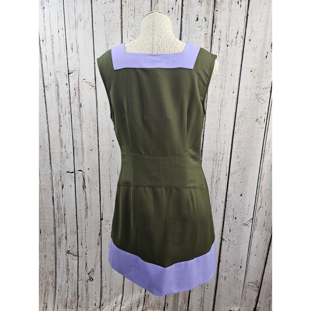Abaeté Dress Colorblock Mod Minimalist Wool Blend Women's 10 Retro 1970s NEW - Picture 3 of 9